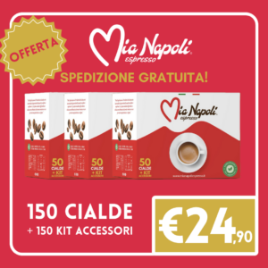 150 cialde + 150 kit accessori MISCELA NERA (PROMO!!)